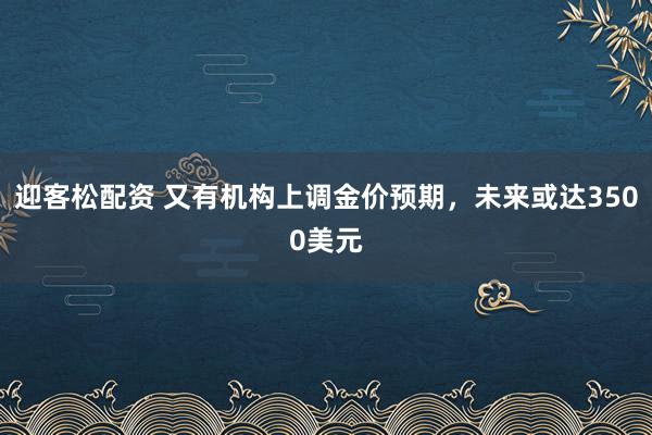 迎客松配资 又有机构上调金价预期，未来或达3500美元